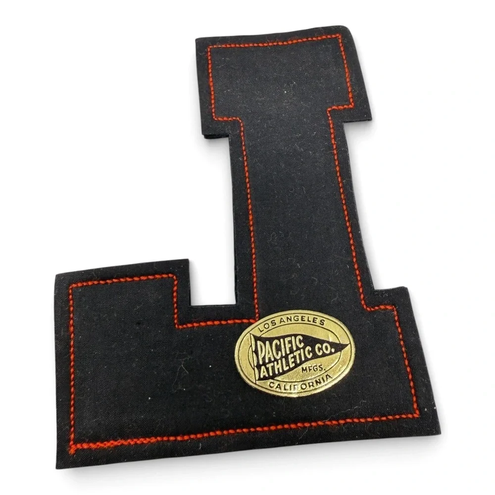 Vintage  Letterman Patch L GAA Pacific Athletic Co Whiting Los Angeles Deadstock